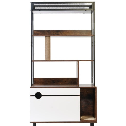 Hidden Litter Box Enclosure With Shelves