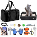 Cat Travel Carrier with Litter Box Kit for Cats or Kittens Up to 20 lbs 17 * 11.8 * 11.8 inch