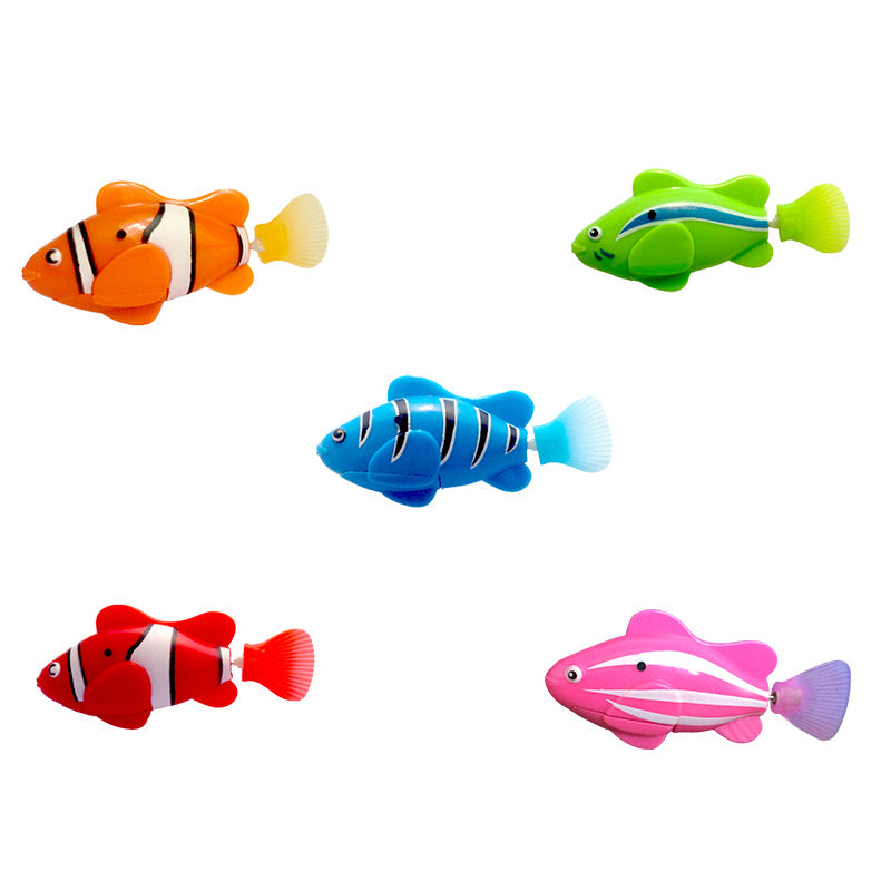 Electric Flash Swimming Fish Sphynx Cat Bath Toy