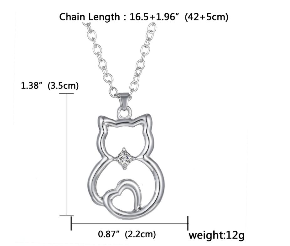 Necklace with Cat Pendant Accessories