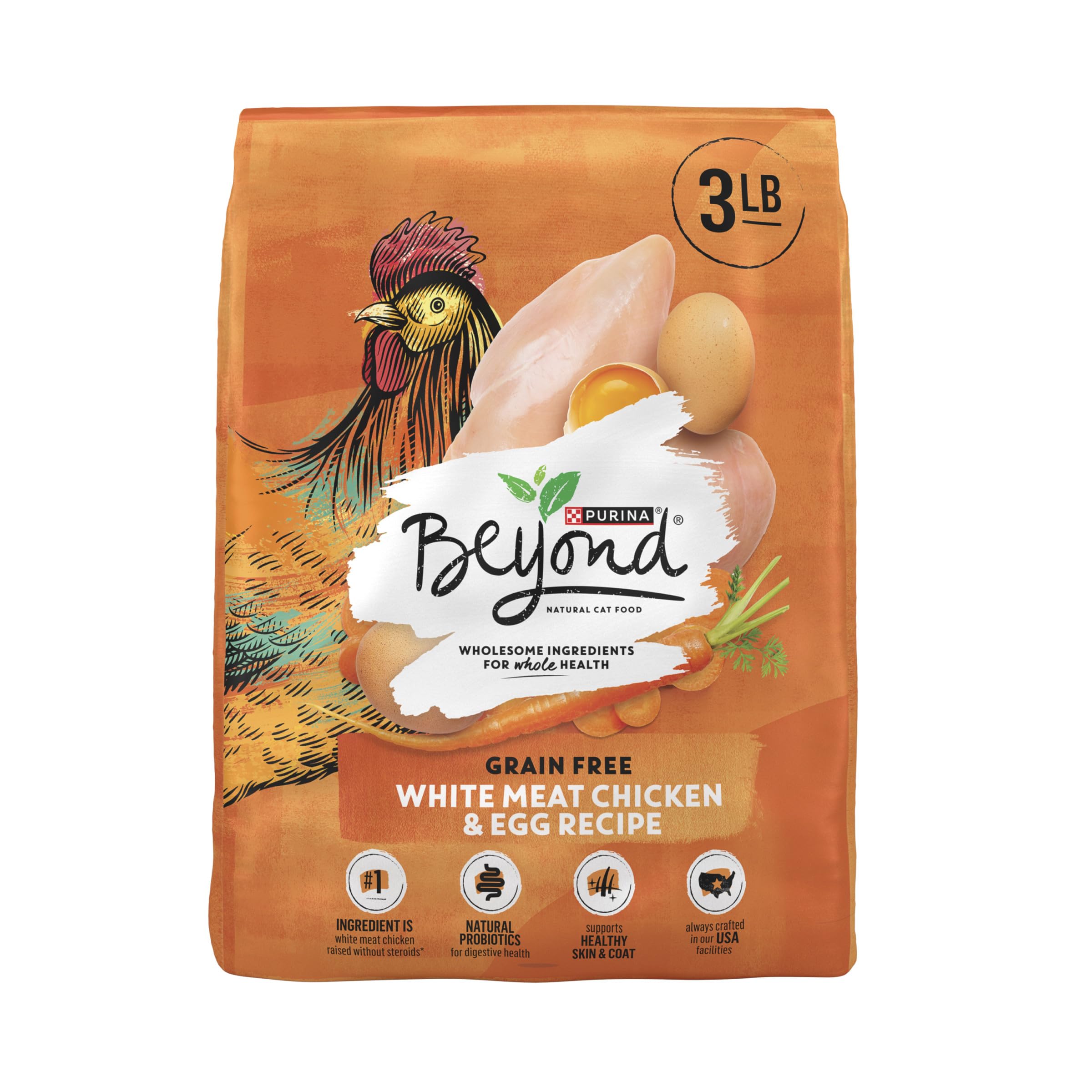 Purina Beyond Grain Free White Meat Chicken & Egg Recipe Adult Dry Cat Food 3 LB