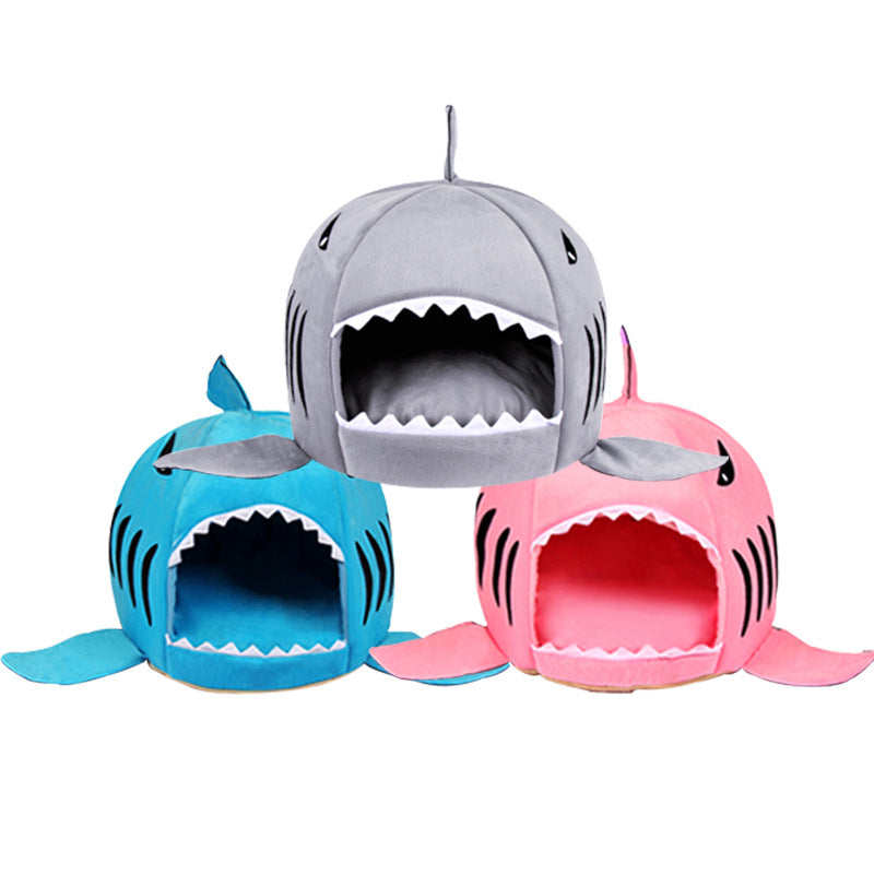 Cozy Shark Cat Bed
