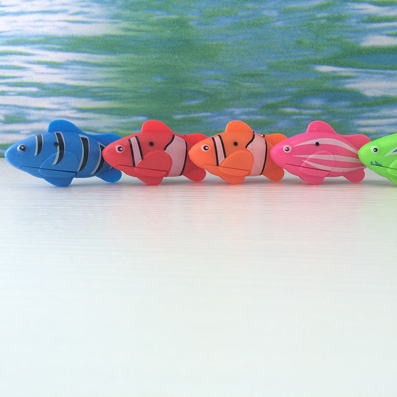 Electric Flash Swimming Fish Sphynx Cat Bath Toy