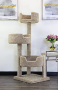 Cozy Cat Condos Wood & Carpet Treehouse