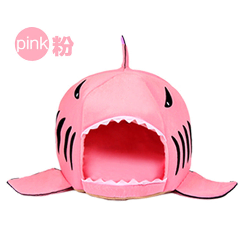 Cozy Shark Cat Bed