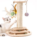 MEWOOFUN Interactive Cat Toy with Eight Interactive Balls and Two Sisal Dangling Balls
