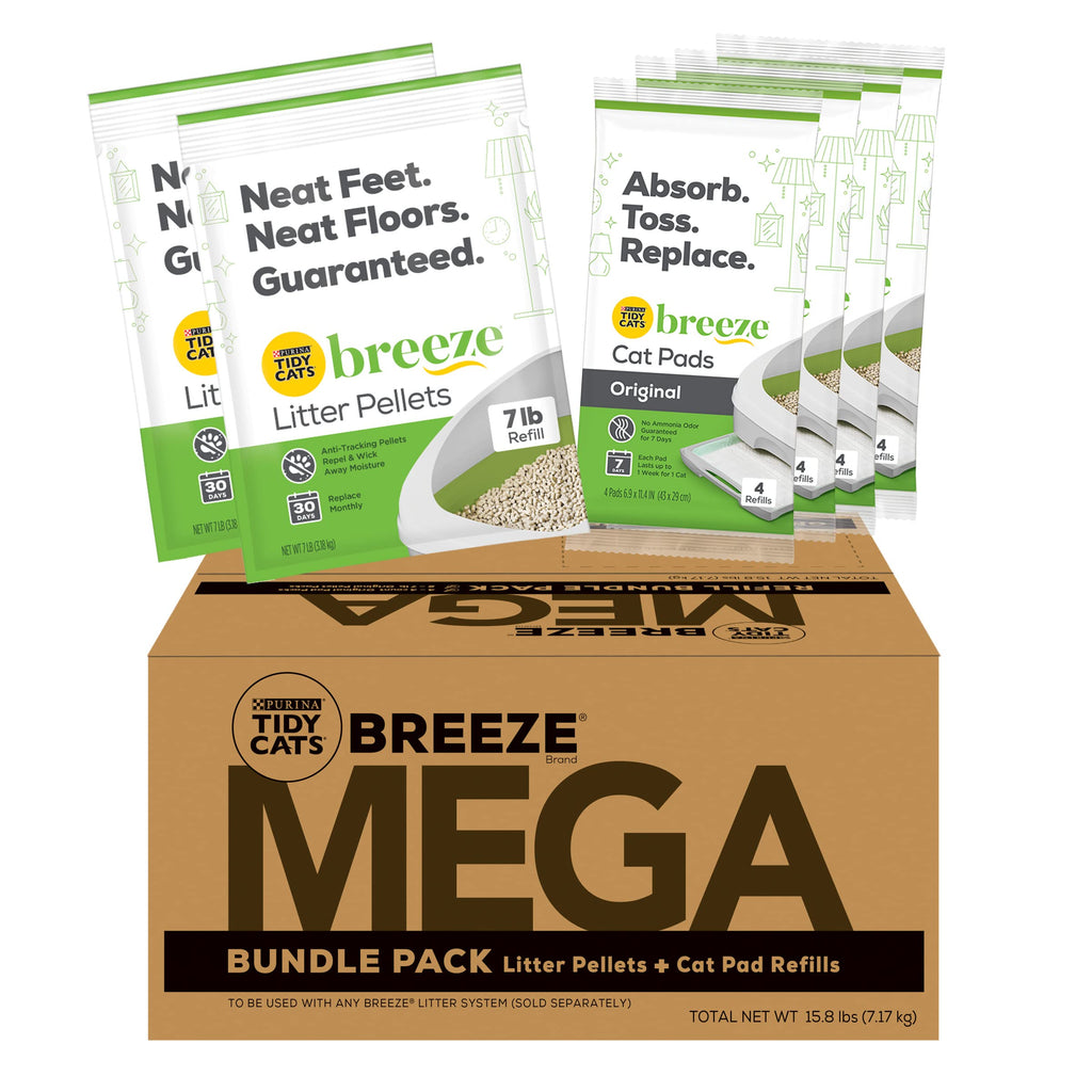 Purina Tidy Cats Breeze Litter System Cat Mega Refill Bundle - 14 lb. Box