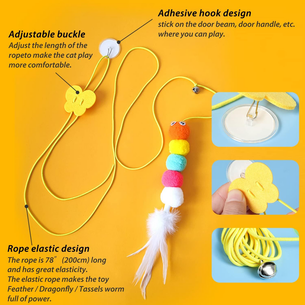 Retractable Hanging Cat Toy (200cm)