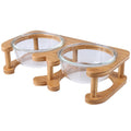 Glass Cat Bowl with Neck Support (Double)