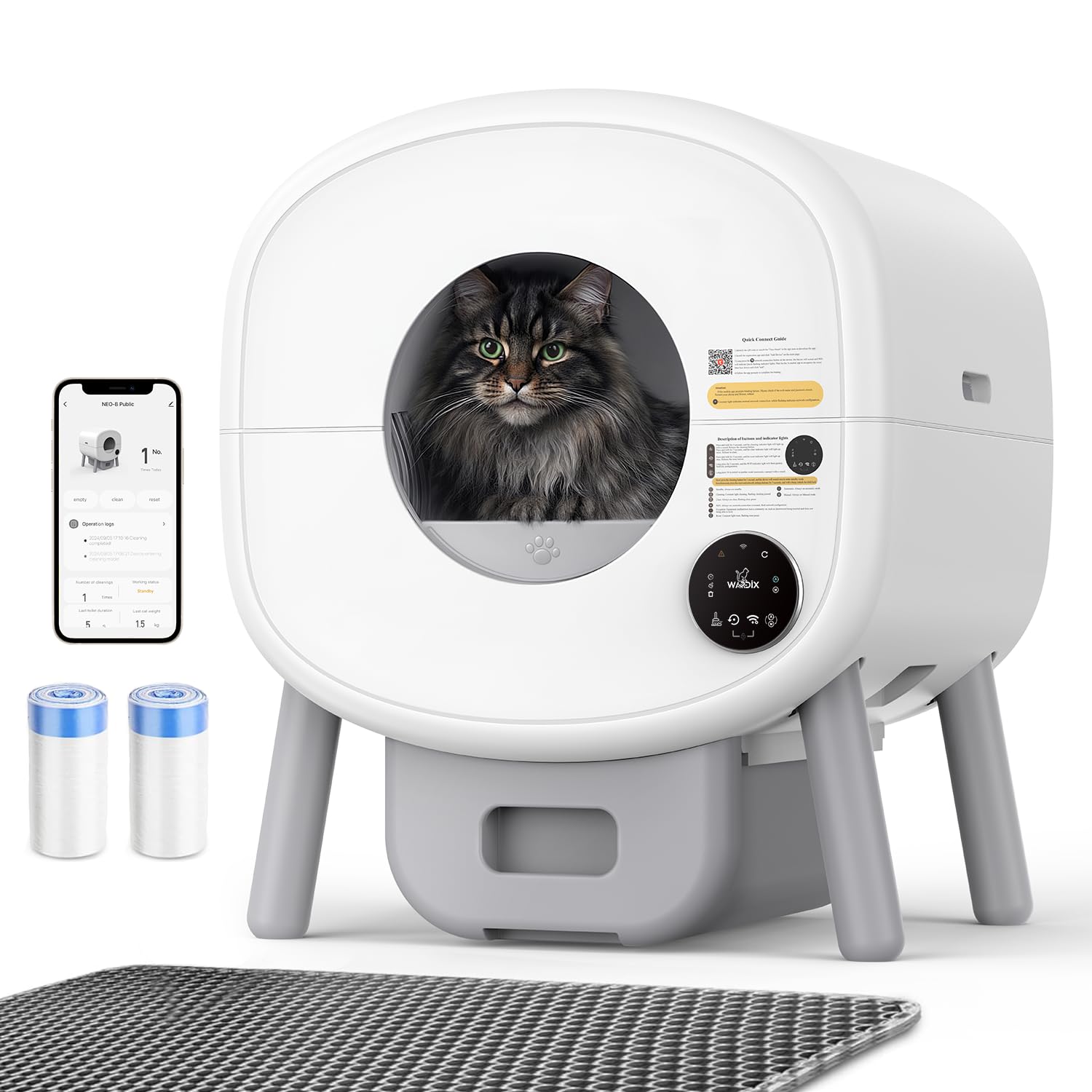 Self Cleaning Litter Box - 65L Automatic Cat Litter Box Smart Self Cleaning - NEO-1-65