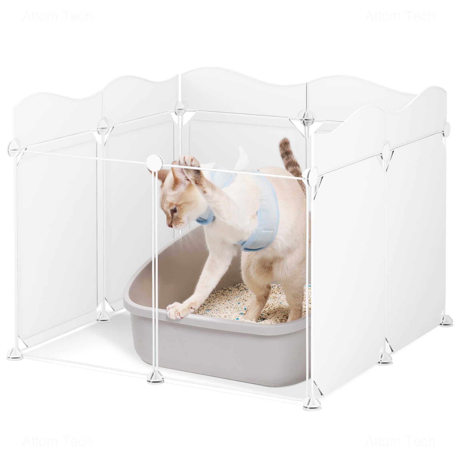 ZooZoo Cat Litter Box Splash Guard Enclosure