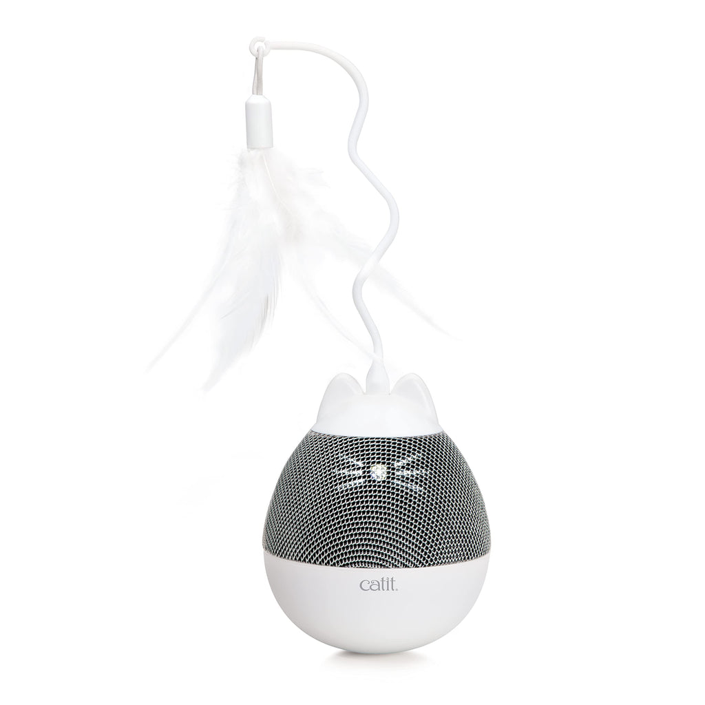 Catit PIXI Spinner Treat Dispensing Cat Toy Silver