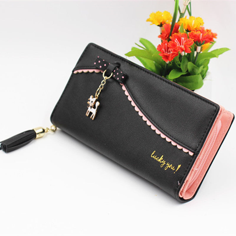 Cat Lace Cartoon Women's Wallet Pendant Various Colors