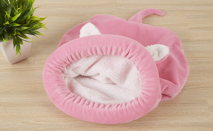 Cozy Sleeping Bag with Bunny Ears and Tail