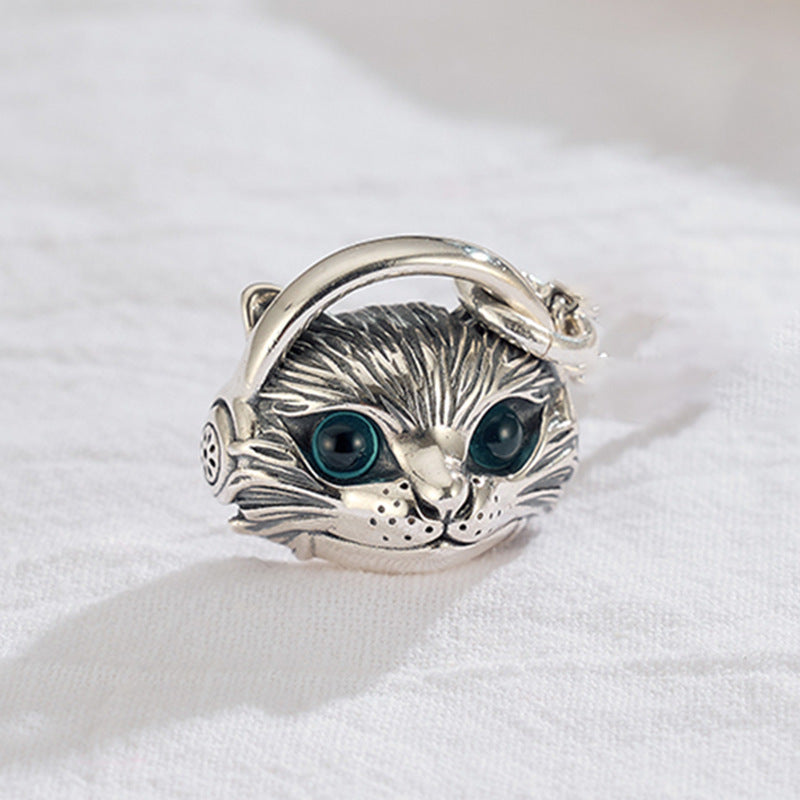 Personalized Cat Pendant Hip Hop Punk Necklace