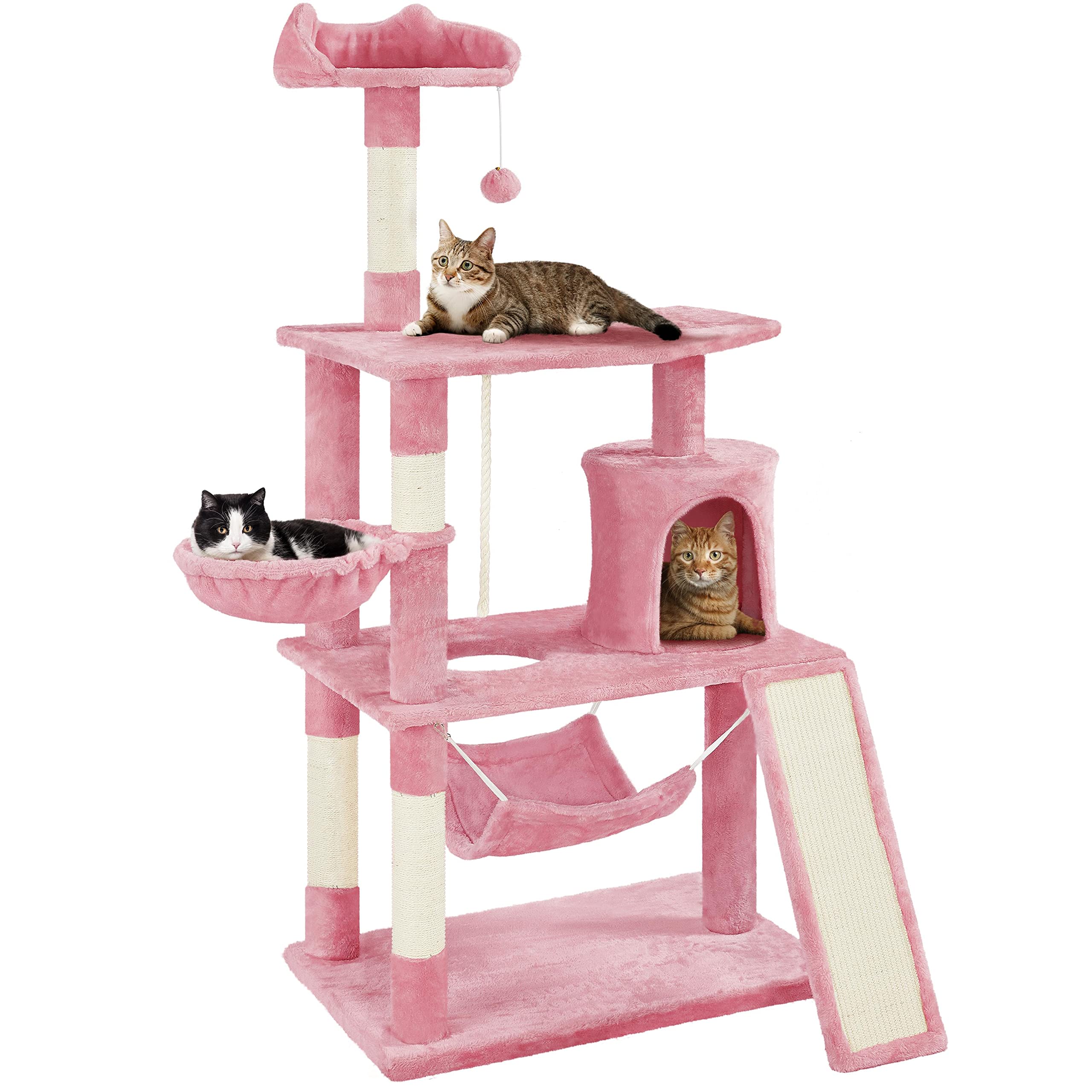 Feline Palace 63.5″ Multi-Tier Cat Playhouse