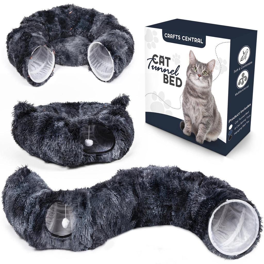 Cat Tunnel Bed with 8 Cat Spring Toys