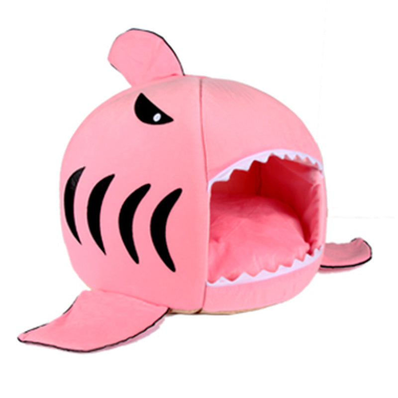 Cozy Shark Cat Bed