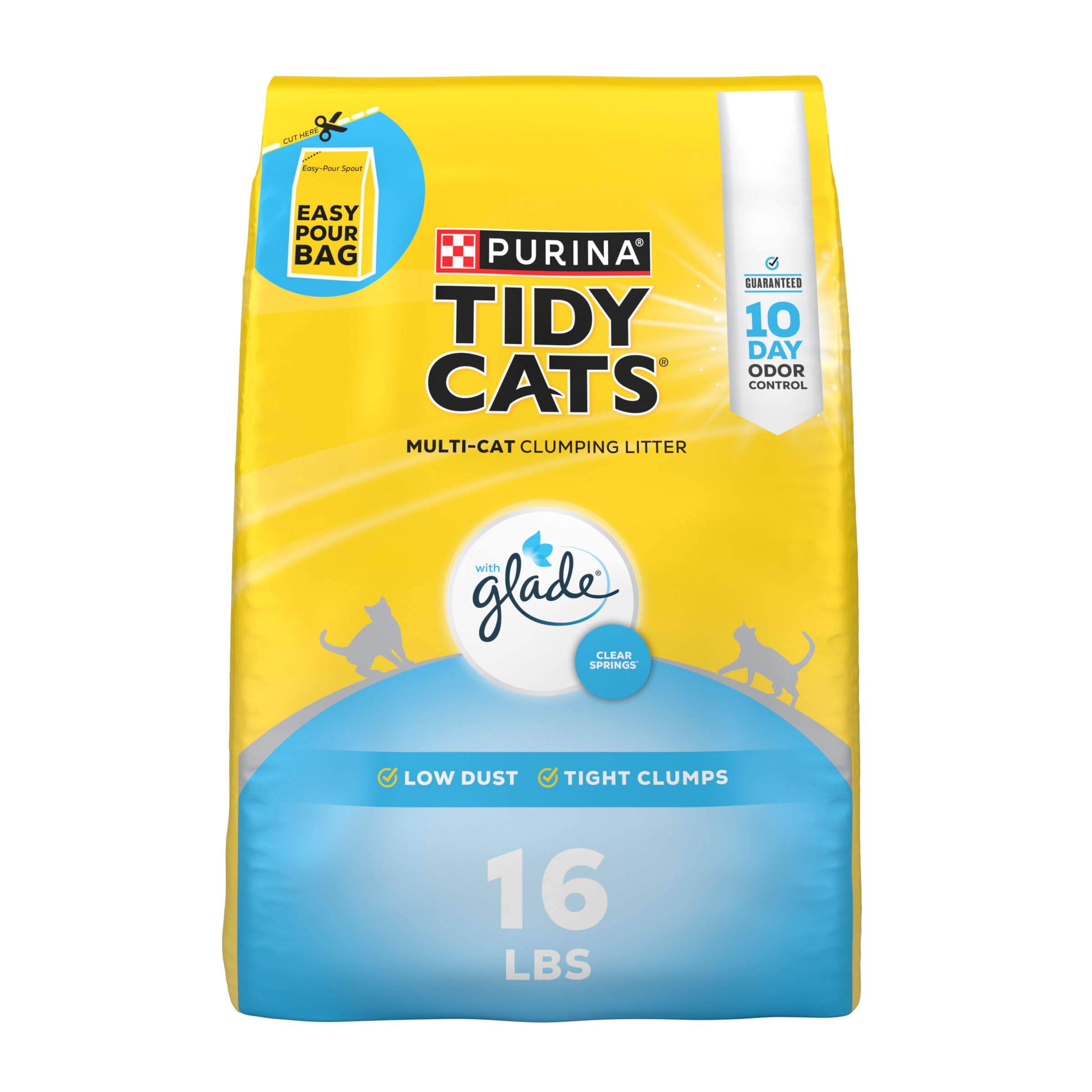 Purina Tidy Cats Clumping Multi Cat Litter Glade Clear Springs - 16 lb. Bag