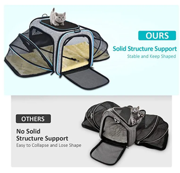 Foldable Soft-Sided Cat Carrier Bag