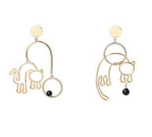 Trendy Cat Pendant Earrings for Women