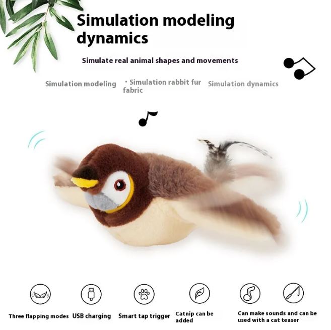 Flapping Bird Cat  Toy XL