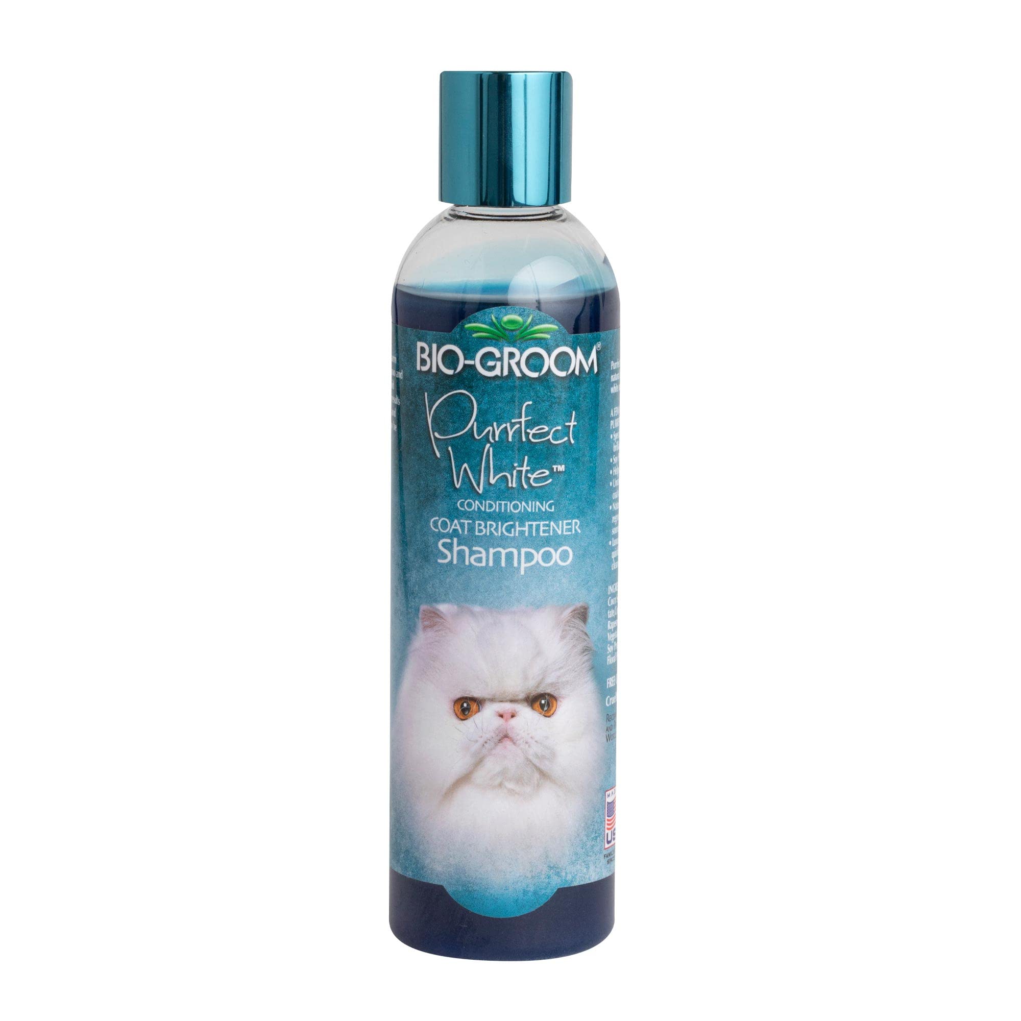 Bio-Groom Purrfect White Cat Shampoo – Color Enhancing Pet Shampoo – 8 fl oz 1-Pack