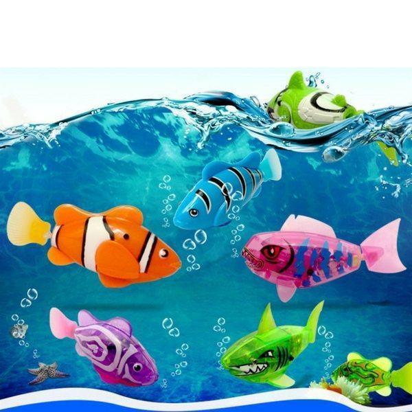 Electric Flash Swimming Fish Sphynx Cat Bath Toy