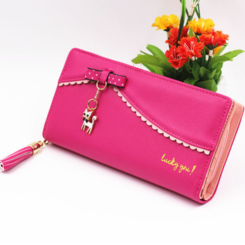 Cat Lace Cartoon Women's Wallet Pendant Various Colors