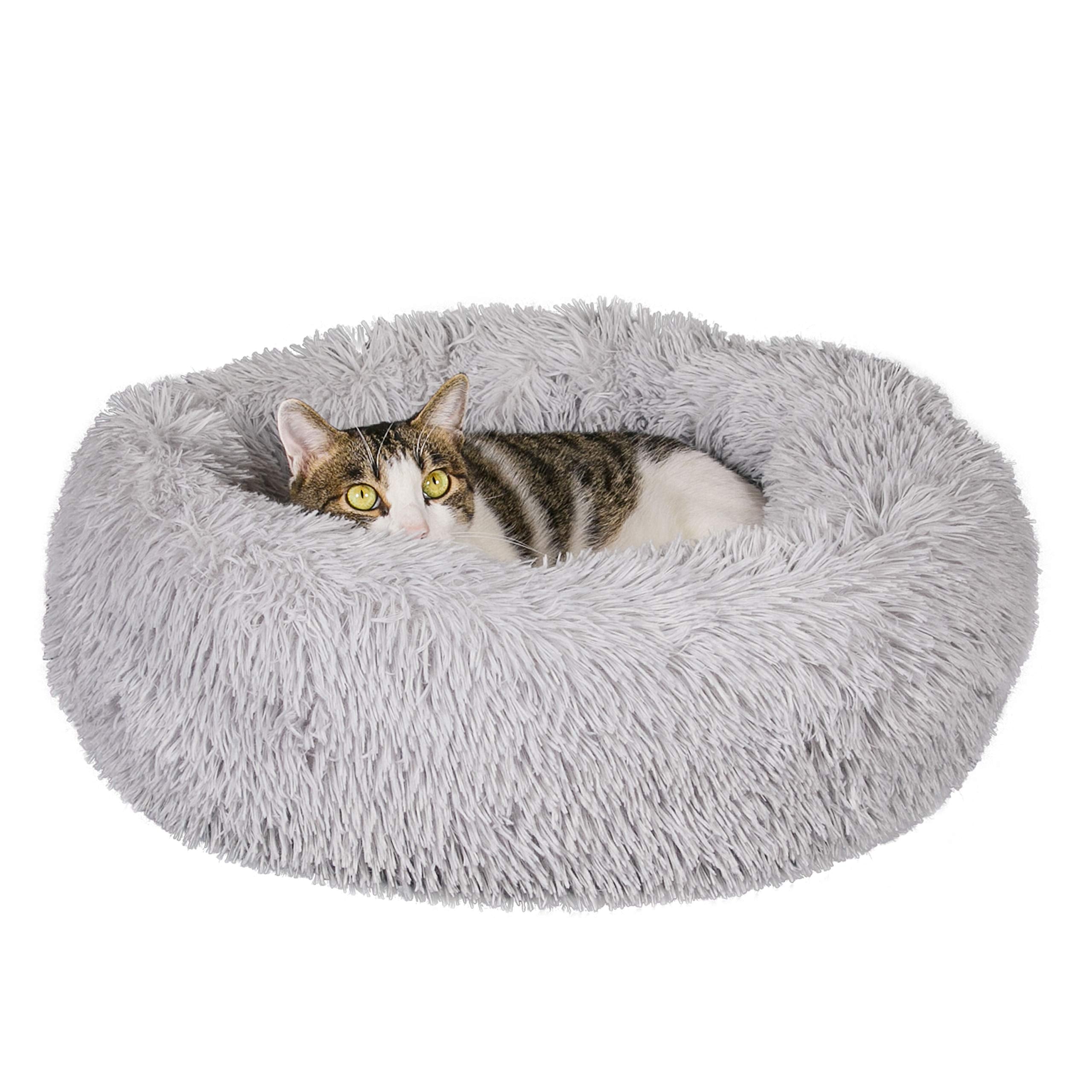 Qucey Calming Cat Bed for Indoor Cats Washable 23 inches