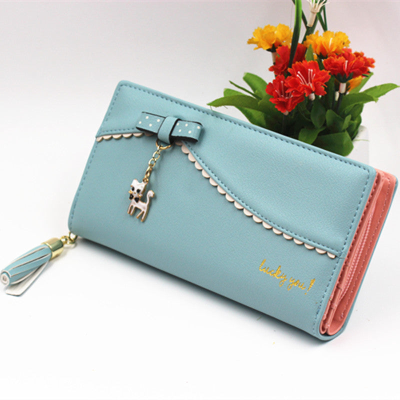 Cat Lace Cartoon Women's Wallet Pendant Various Colors
