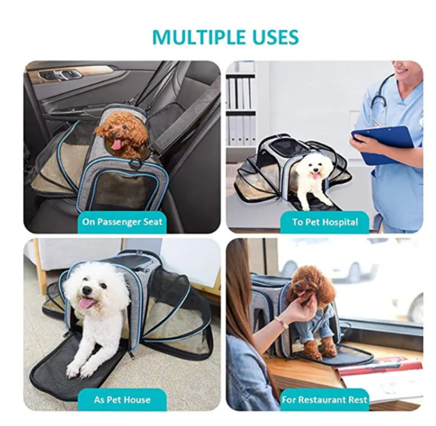 Foldable Soft-Sided Cat Carrier Bag