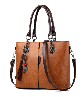 Women's Fashion Crossbody Handbag with Cat Pendant