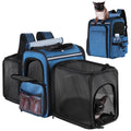 Groxkox Cat Carrier Backpack for Trave Up to 20 Lbs Expandable for Outdoor Hiking (Blue)