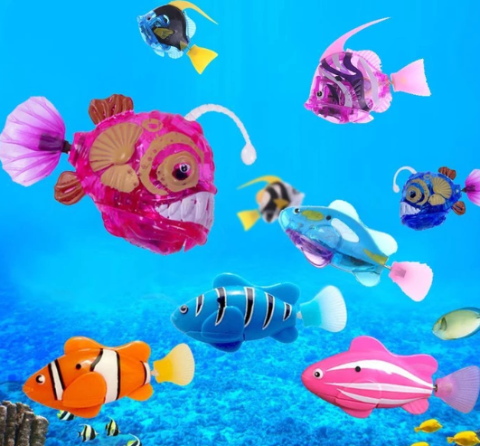 Electric Flash Swimming Fish Sphynx Cat Bath Toy