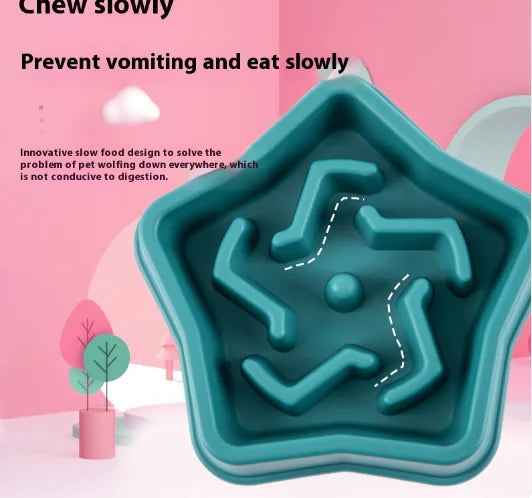 Pet Cat Slow Feeder Food Bowl